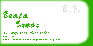 beata vamos business card
